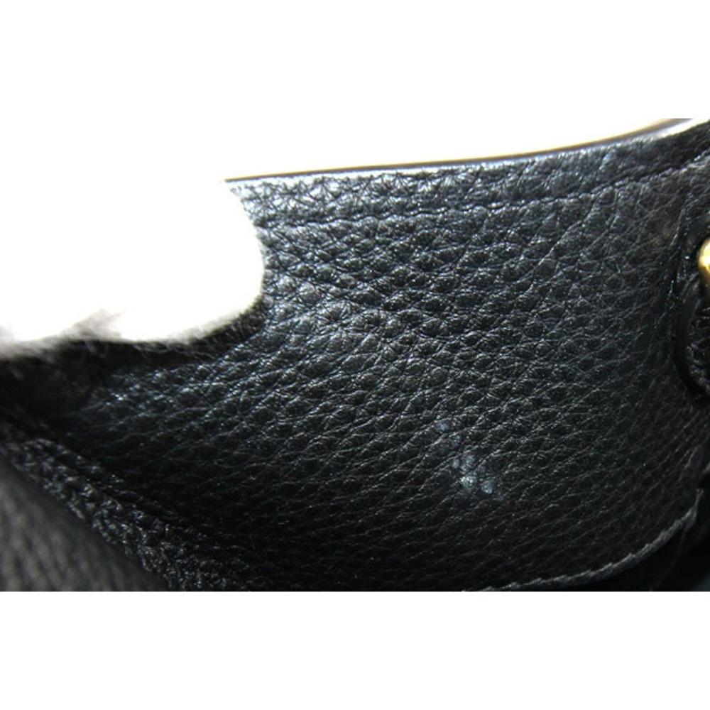 Miu MIu Handbag Madras Black Leather Shoulder Crossbody - Picture 9 of 10